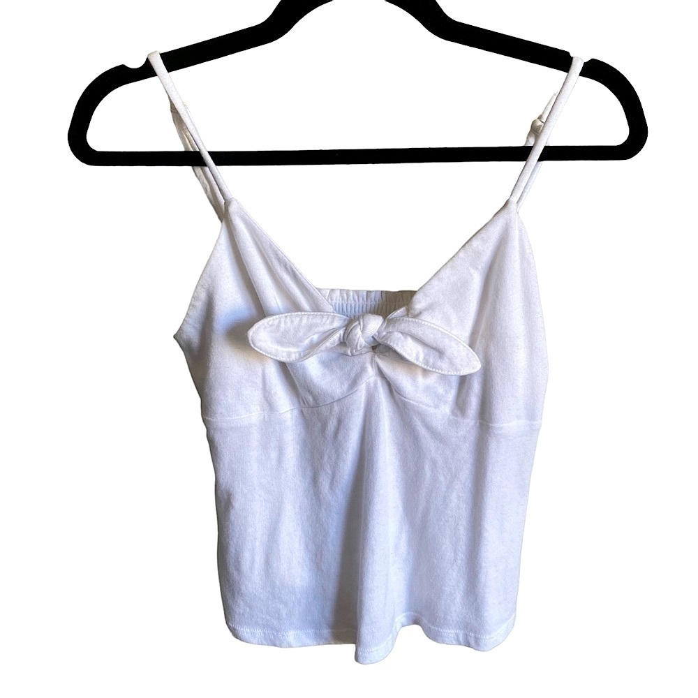 White Forever 21 Tank Top with Bow